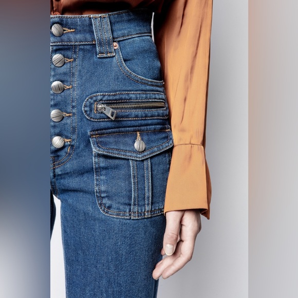 ZADIG & VOLTAIRE Eyes Denim Show Jeans in Bleu size 27 - Picture 1 of 6